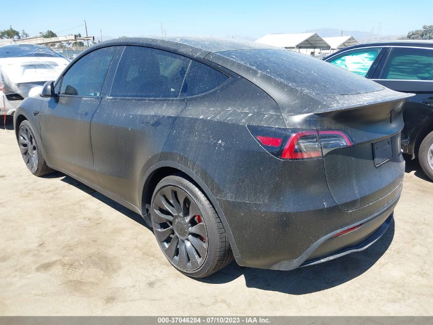 2022 Tesla Model Y Performance VIN: 7SAYGDEF0NF500061 Lot: 37046284