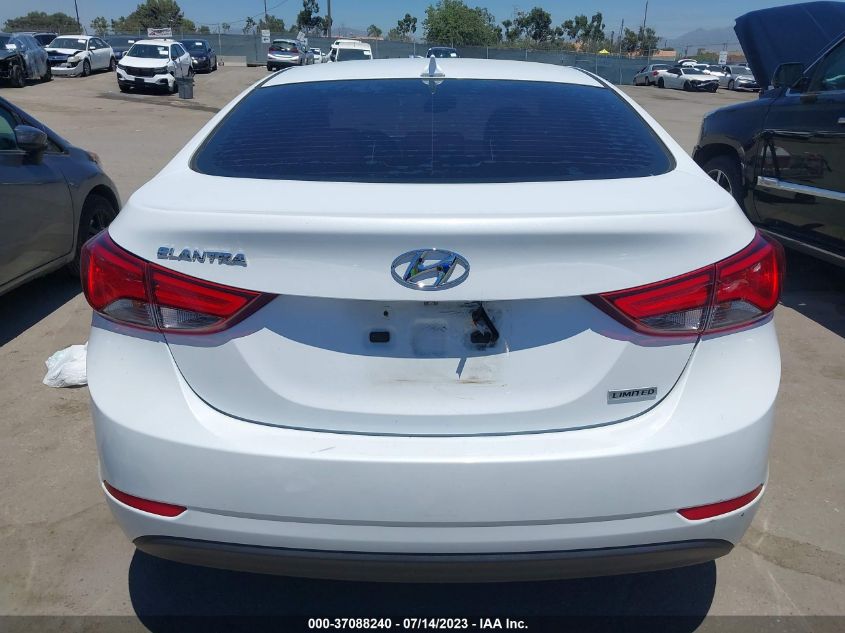 2015 Hyundai Elantra Limited VIN: 5NPDH4AE5FH586671 Lot: 37088240