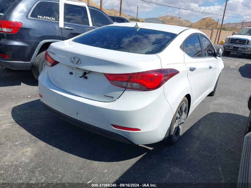 2015 Hyundai Elantra Limited VIN: 5NPDH4AE5FH586671 Lot: 37088240