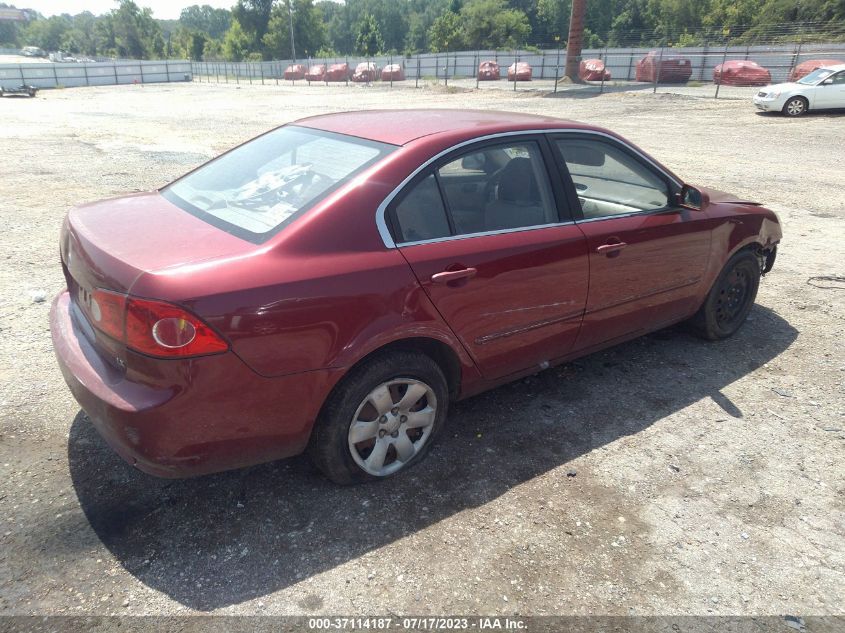 2008 Kia Optima Lx VIN: KNAGE123785228702 Lot: 37114187