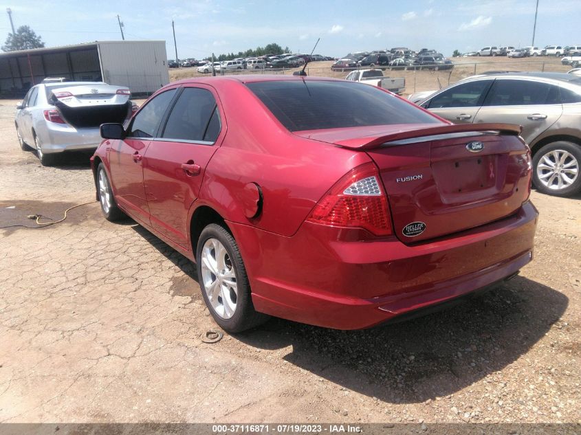 2012 Ford Fusion Se VIN: 3FAHP0HA6CR392570 Lot: 37116871