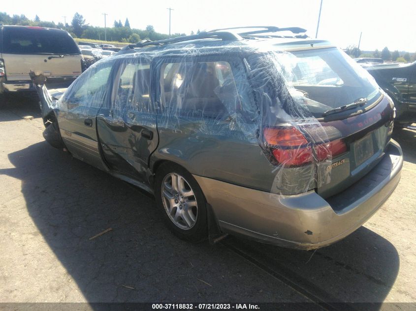 2002 Subaru Legacy Outback W/All Weather Pkg VIN: 4S3BH675X27617647 Lot: 37118832