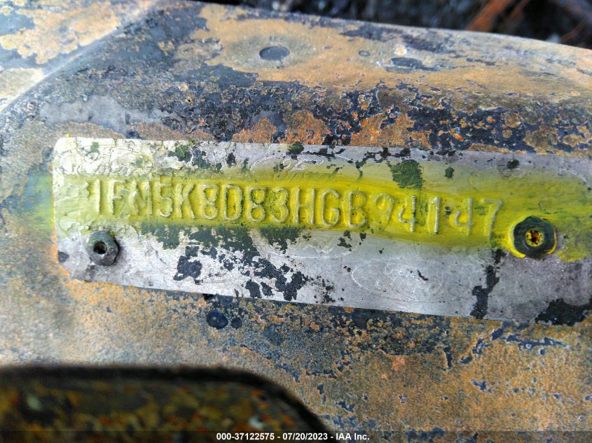 2017 Ford Explorer Xlt VIN: 1FM5K8D83HGB94147 Lot: 37122575