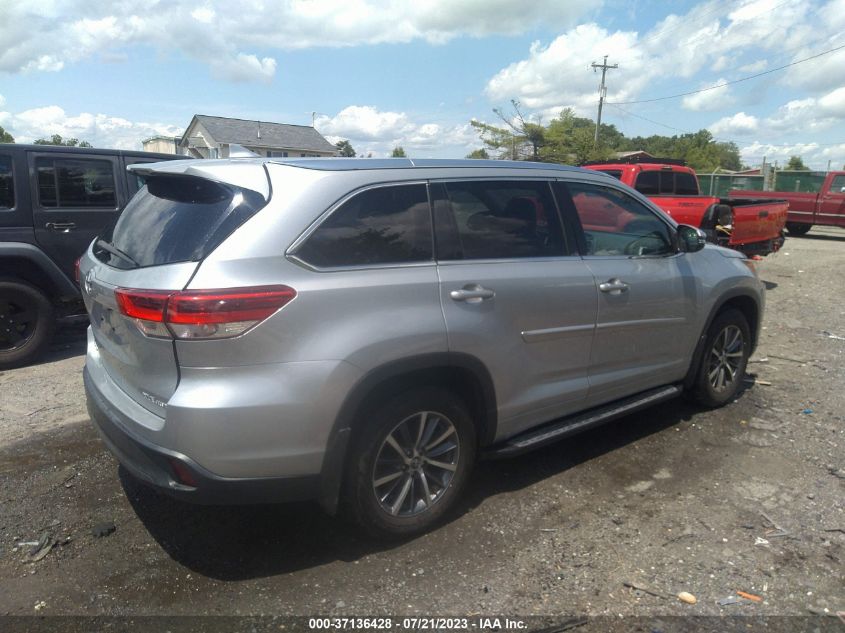 2018 Toyota Highlander Xle VIN: 5TDJZRFH2JS530867 Lot: 37136428