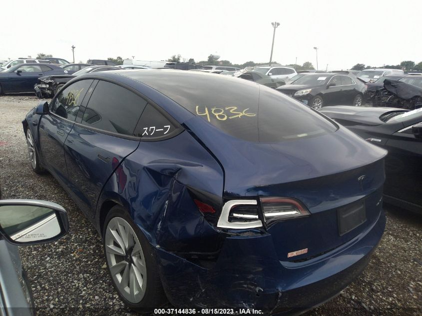 2021 Tesla Model 3 Long Range Dual Motor All-Wheel Drive VIN: 5YJ3E1EB8MF015349 Lot: 37144836