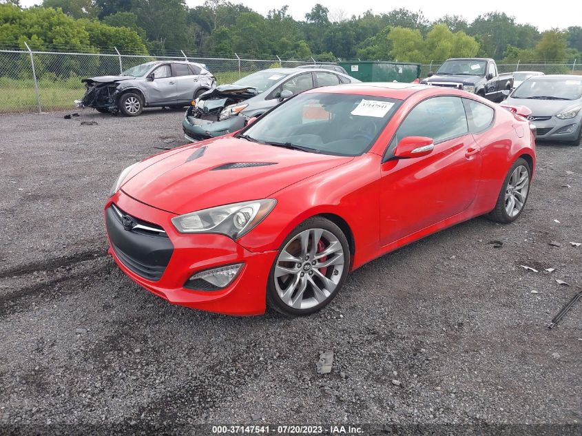 2013 Hyundai Genesis Coupe 3.8 Track VIN: KMHHU6KJ0DU091135 Lot: 37147541