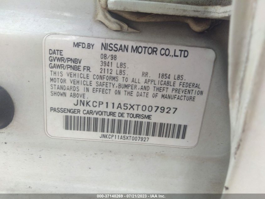 JNKCP11A5XT007927 1999 Infiniti G20