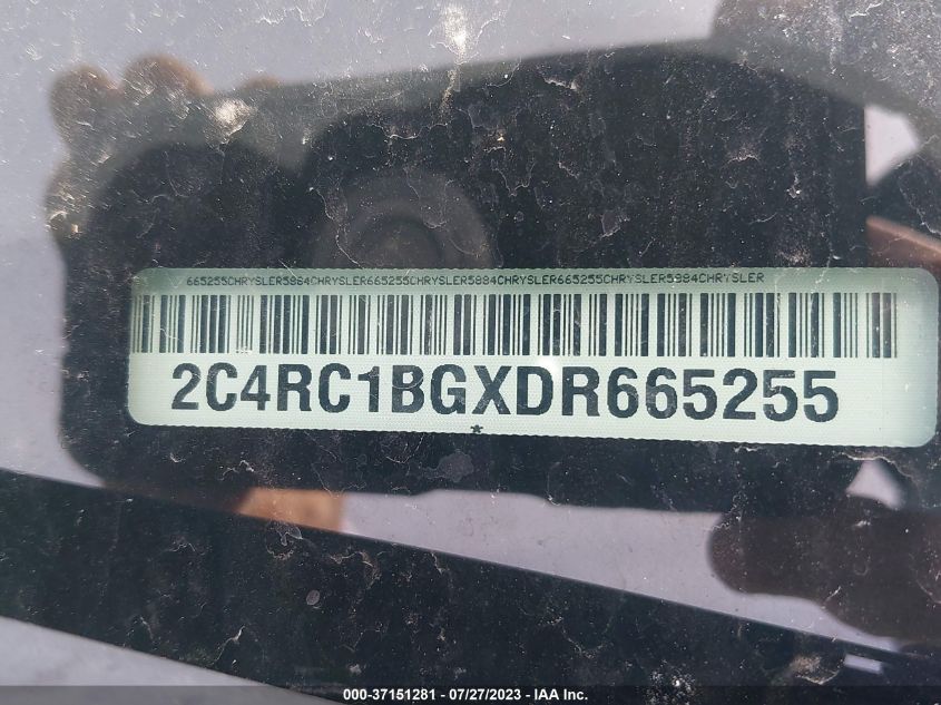 2013 Chrysler Town & Country Touring VIN: 2C4RC1BGXDR665255 Lot: 37151281