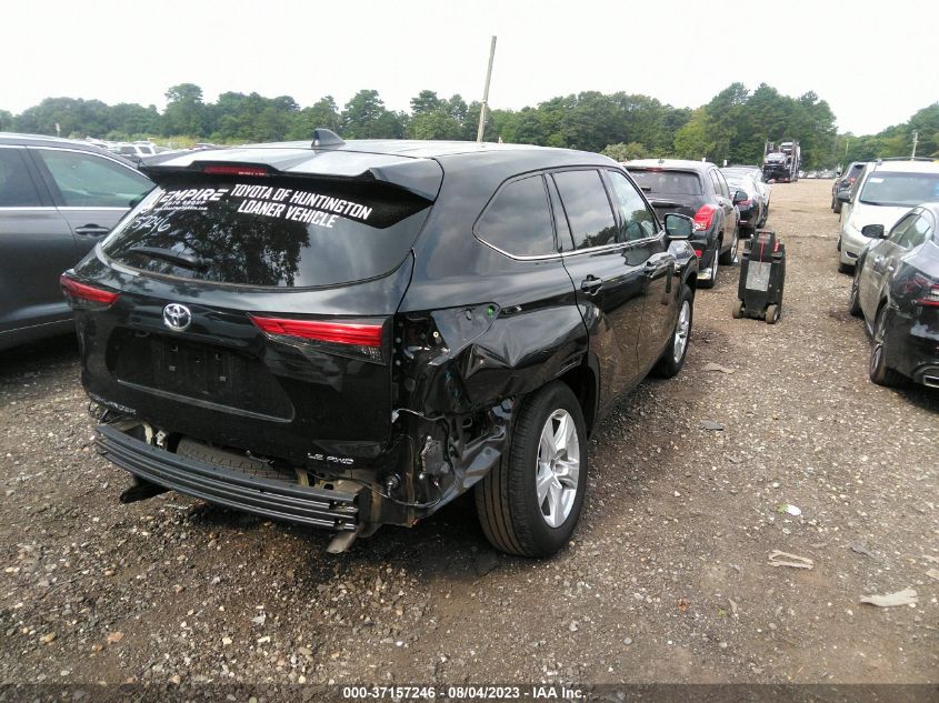 2022 Toyota Highlander Le VIN: 5TDBZRBH6NS570725 Lot: 37157246