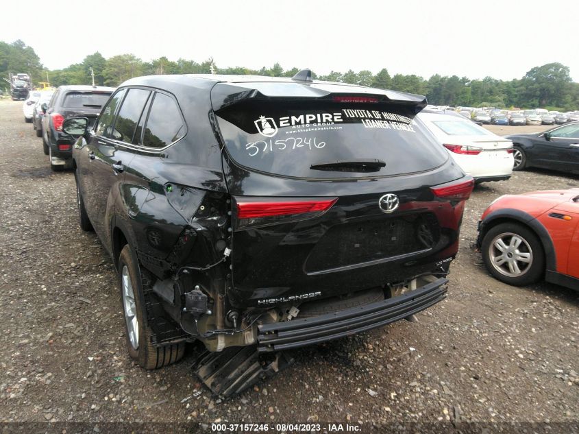 2022 Toyota Highlander Le VIN: 5TDBZRBH6NS570725 Lot: 37157246