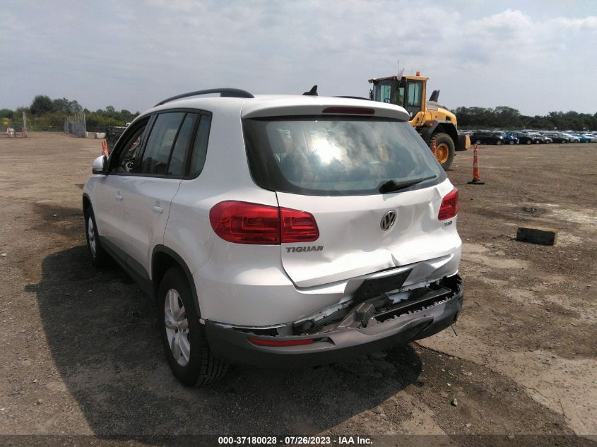 2017 Volkswagen Tiguan 2.0T S VIN: WVGAV7AX1HW506340 Lot: 37180028