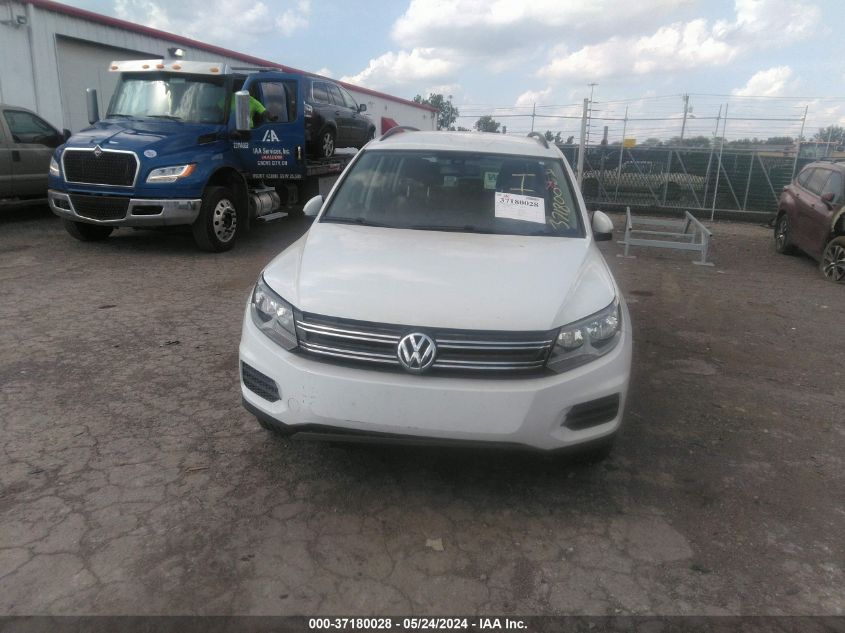 2017 Volkswagen Tiguan 2.0T S VIN: WVGAV7AX1HW506340 Lot: 37180028