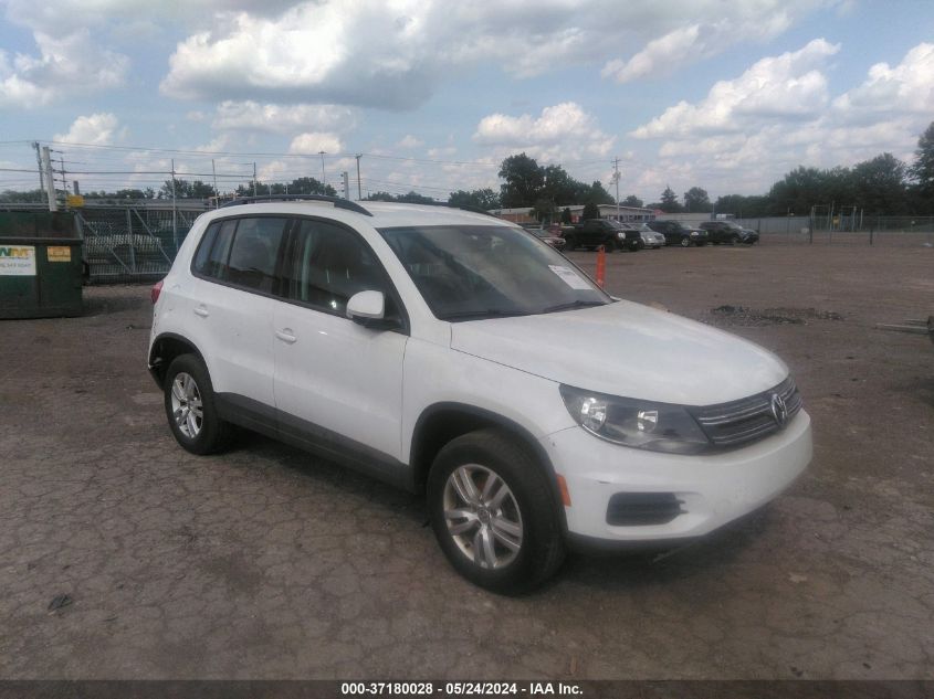 2017 Volkswagen Tiguan 2.0T S VIN: WVGAV7AX1HW506340 Lot: 37180028