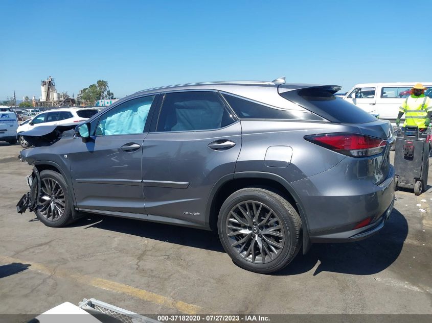 2022 Lexus Rx 450H F Sport Handling VIN: 2T2YGMDA4NC092831 Lot: 37182020