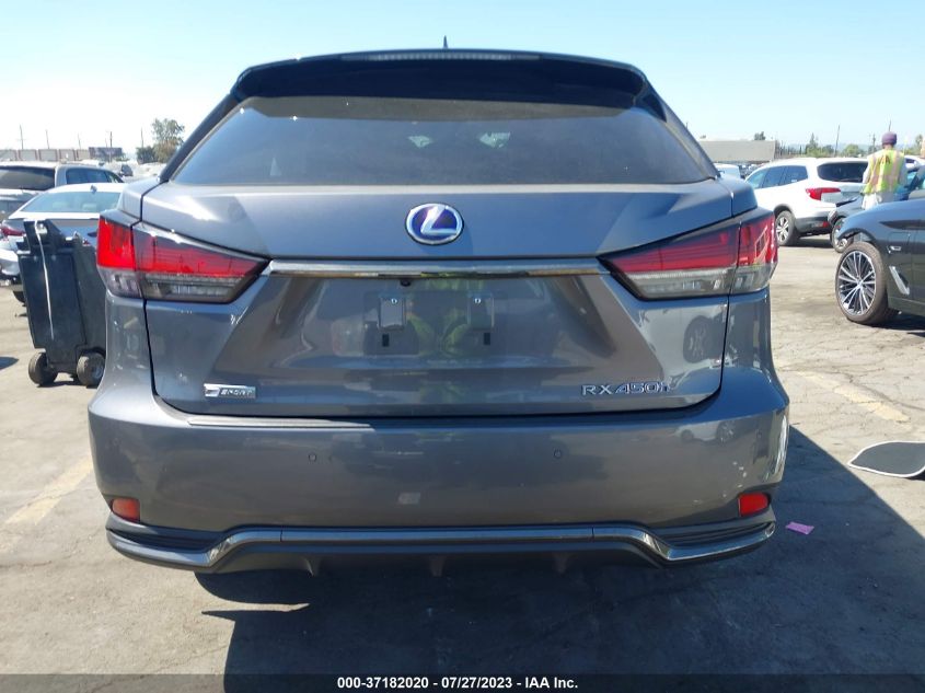 2022 Lexus Rx 450H F Sport Handling VIN: 2T2YGMDA4NC092831 Lot: 37182020