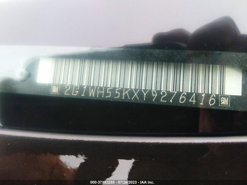 2G1WH55KXY9276416 2000 Chevrolet Impala Ls