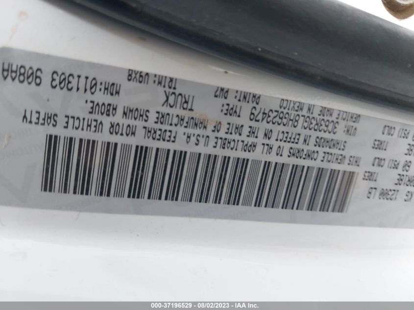 2017 Ram 3500 Tradesman 4X4 8' Box VIN: 3C63R3GL8HG623479 Lot: 37196529