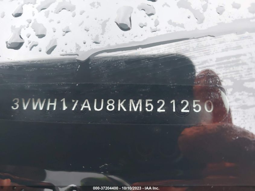 2019 Volkswagen Golf Alltrack S/Se/Sel VIN: 3VWH17AU8KM521250 Lot: 37204400