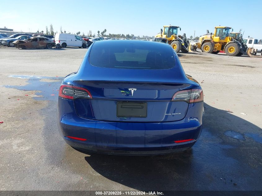 2021 Tesla Model 3 Long Range Dual Motor All-Wheel Drive VIN: 5YJ3E1EB4MF875846 Lot: 37209225