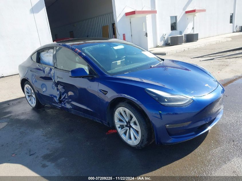 2021 Tesla Model 3 Long Range Dual Motor All-Wheel Drive VIN: 5YJ3E1EB4MF875846 Lot: 37209225