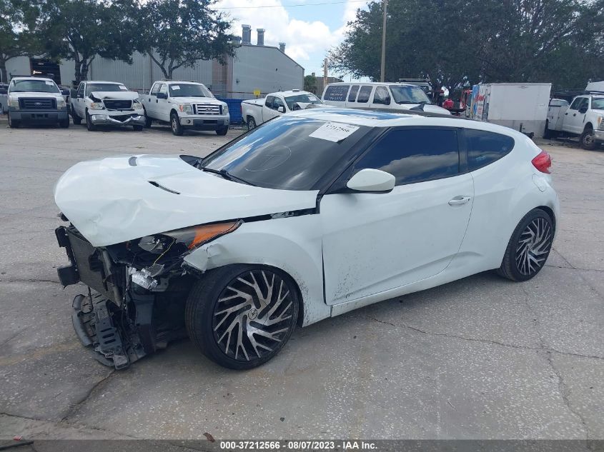 2014 Hyundai Veloster Base W/Black VIN: KMHTC6AD8EU215792 Lot: 37212566