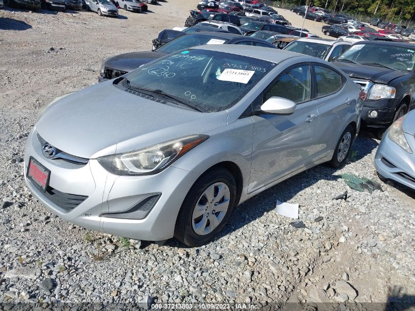 2016 Hyundai Elantra Se VIN: 5NPDH4AE5GH726283 Lot: 37213803