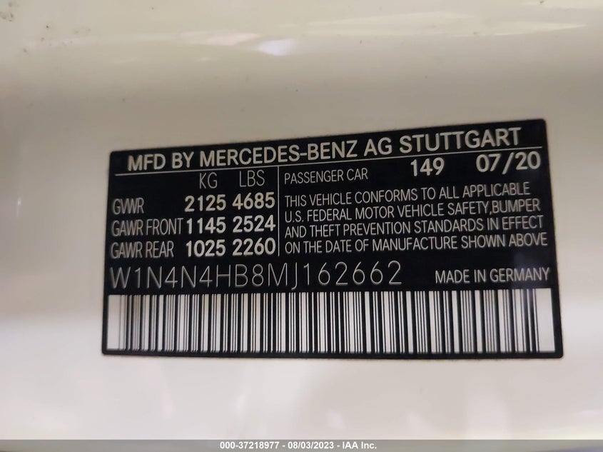 2021 MERCEDES-BENZ GLA 250 - W1N4N4HB8MJ162662