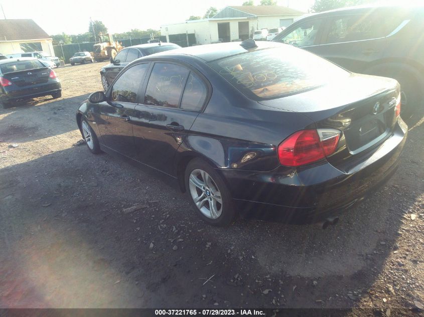 2008 BMW 328I VIN: WBAVA37508NL46132 Lot: 37221765