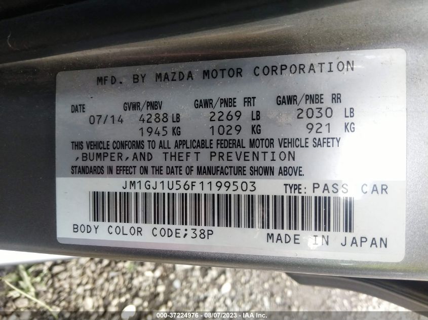 JM1GJ1U56F1199503 2015 Mazda Mazda6 I Sport