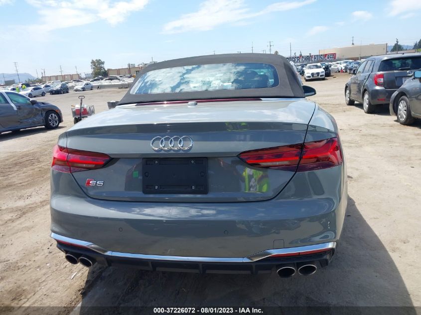 2022 Audi S5 Cabriolet Prestige VIN: WAUY4GF59NN001075 Lot: 37226072