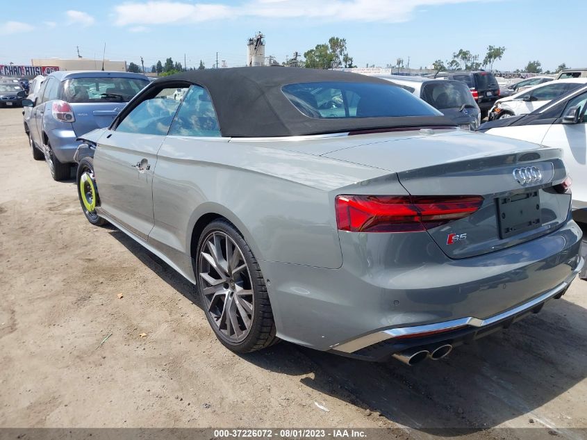 2022 Audi S5 Cabriolet Prestige VIN: WAUY4GF59NN001075 Lot: 37226072