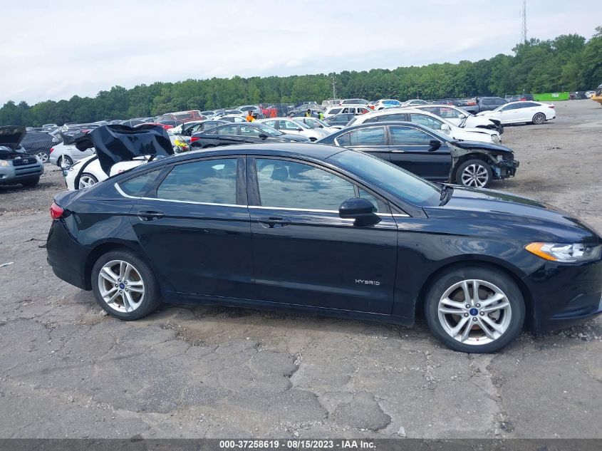 3FA6P0LU6JR140100 2018 Ford Fusion Hybrid Se