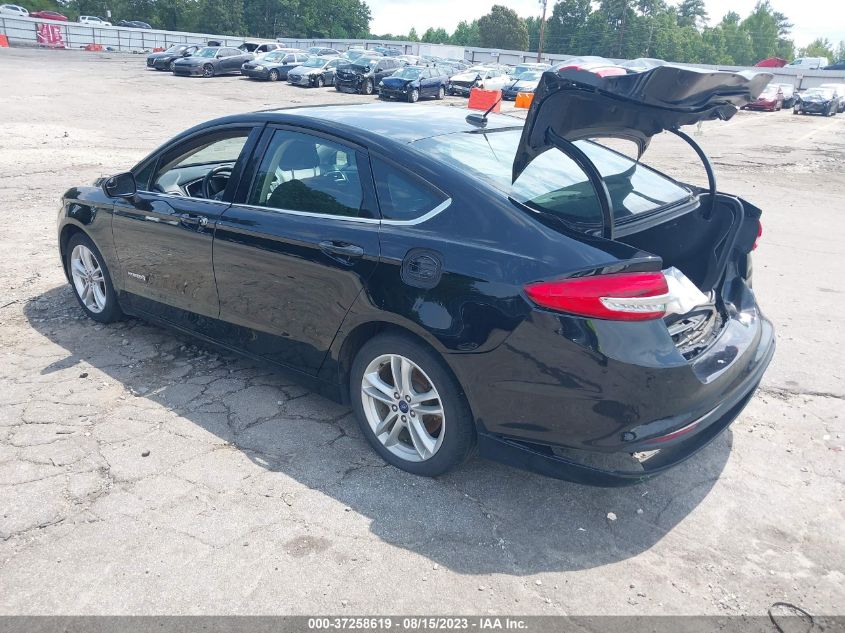 3FA6P0LU6JR140100 2018 Ford Fusion Hybrid Se