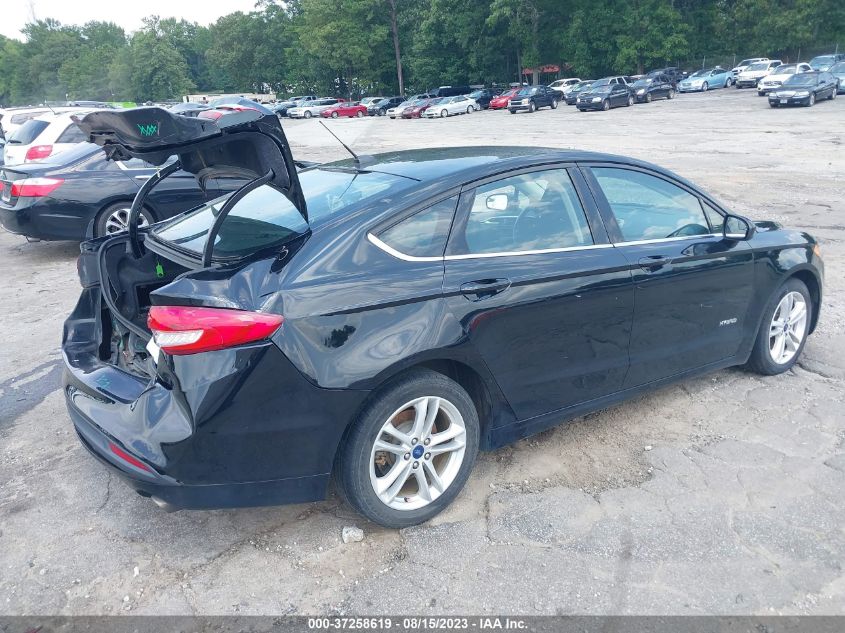 3FA6P0LU6JR140100 2018 Ford Fusion Hybrid Se