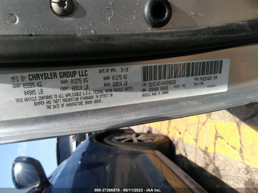 2B3CJ4DV4AH208226 2010 Dodge Challenger Se