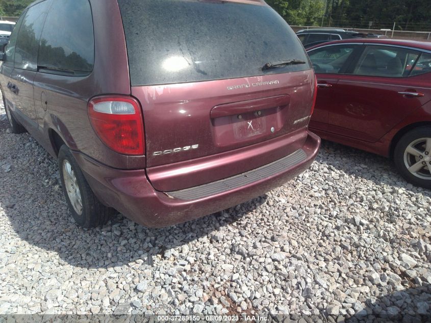 2002 Dodge Caravan Sport VIN: 2B4GP44R92R565749 Lot: 37289150