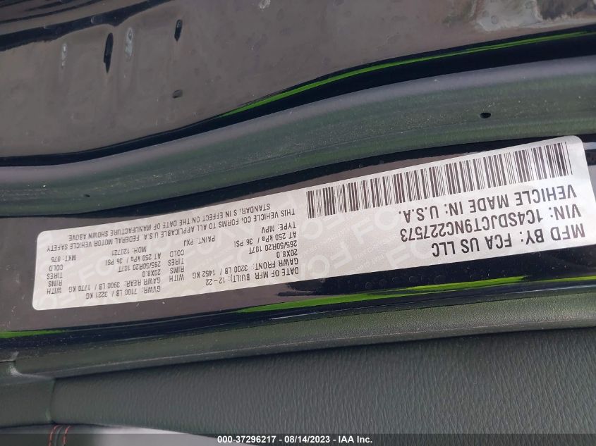 2022 Dodge Durango - 1C4SDJCT9NC227573