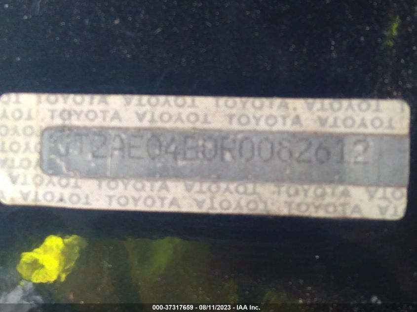 1994 Toyota Corolla VIN: JT2AE04B0R0082612 Lot: 37317659