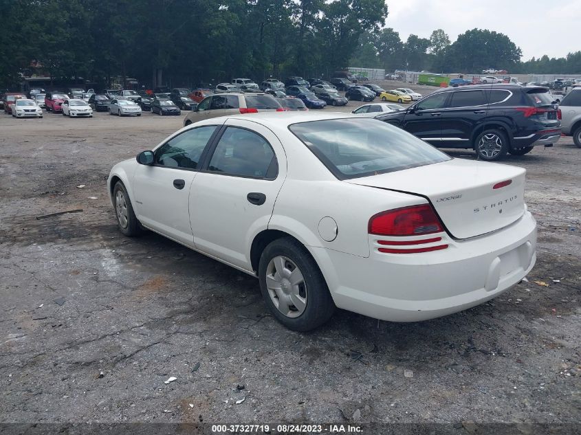 2004 Dodge Stratus Se VIN: 1B3EL36X04N138425 Lot: 37327719