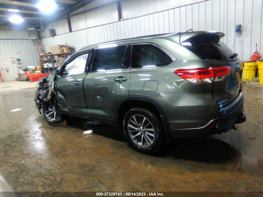 2019 Toyota Highlander Se/Xle VIN: 5TDJZRFH2KS957936 Lot: 37329741