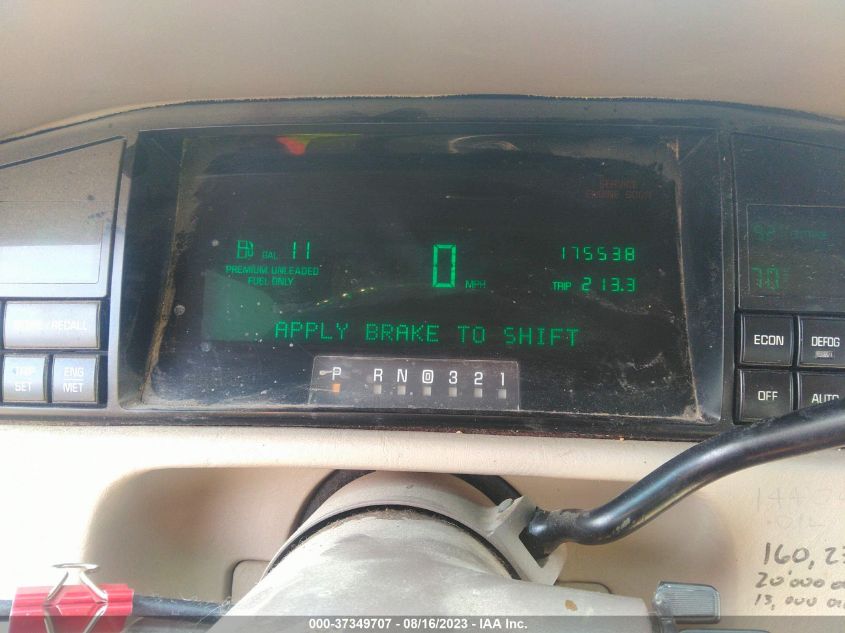 1993 Cadillac Eldorado VIN: 1G6EL12B9PU607845 Lot: 37349707