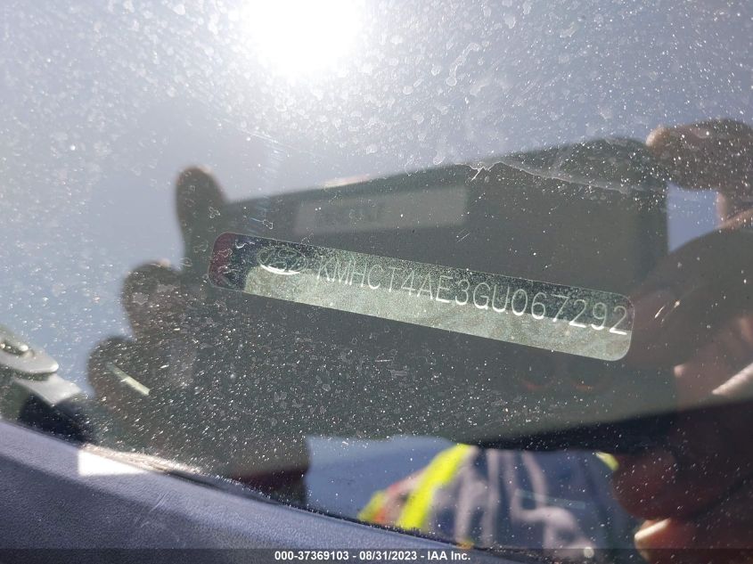 2016 Hyundai Accent Se VIN: KMHCT4AE3GU067292 Lot: 37369103