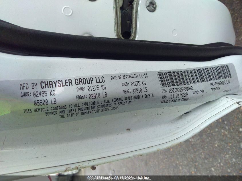 2014 Chrysler 300 S VIN: 2C3CCAGGXEH384602 Lot: 37371445