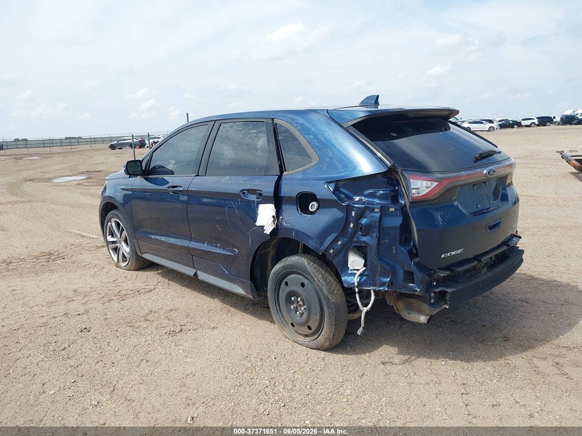 Vin: 2fmpk4ap7hbb06205, lot: 37849646, ford edge sport 20173