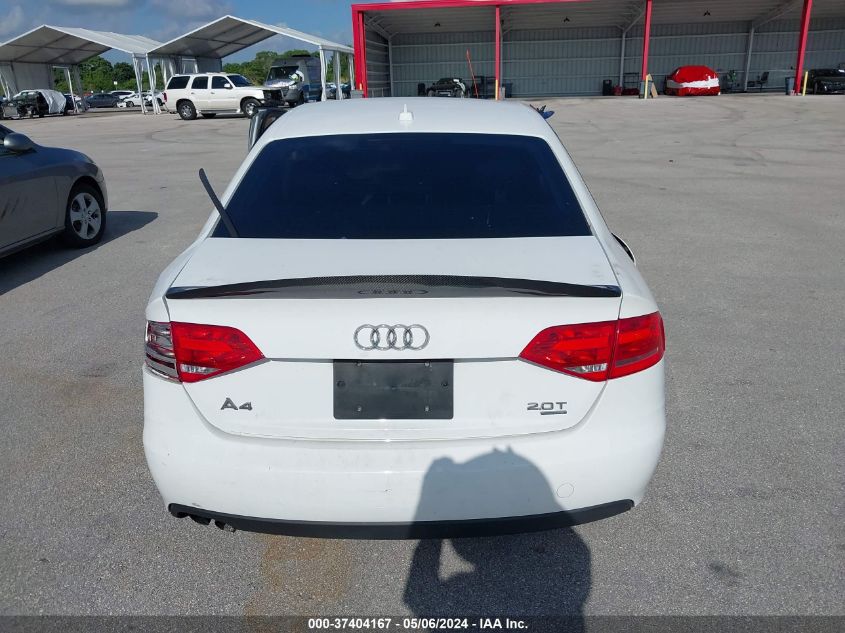 2011 Audi A4 2.0T Premium VIN: WAUDFAFLXBN045151 Lot: 37404167
