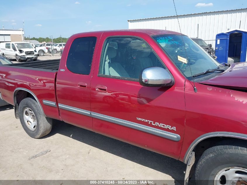 2000 Toyota Tundra Sr5 VIN: 5TBRT3418YS124828 Lot: 37410245