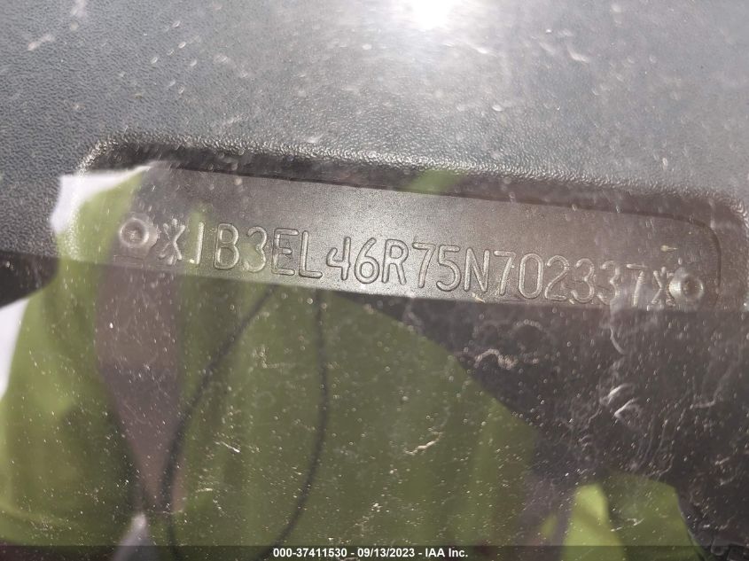 2005 Dodge Stratus Sdn Sxt VIN: 1B3EL46R75N702337 Lot: 37411530