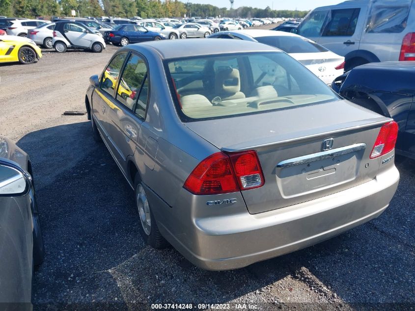 2003 Honda Civic Hybrid VIN: JHMES96633S030357 Lot: 37414248