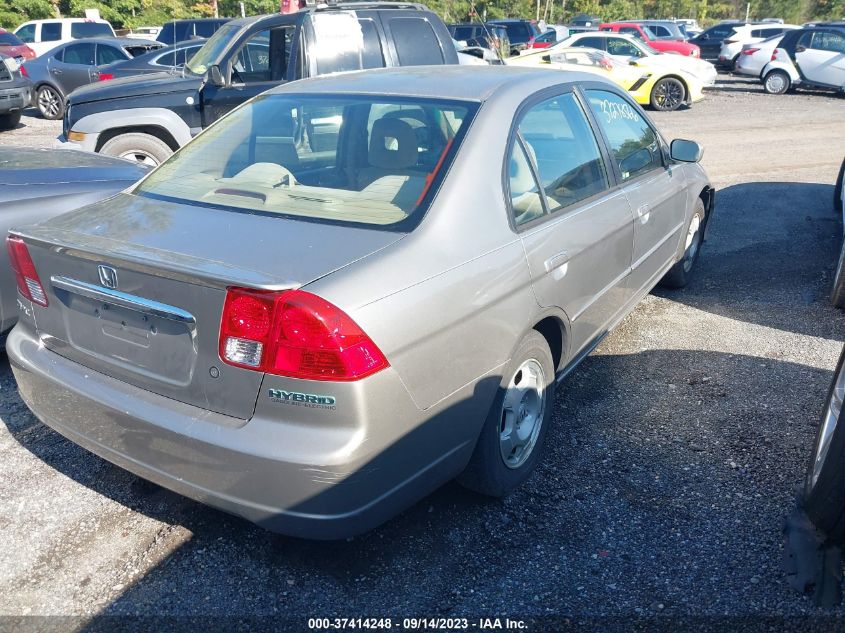 2003 Honda Civic Hybrid VIN: JHMES96633S030357 Lot: 37414248