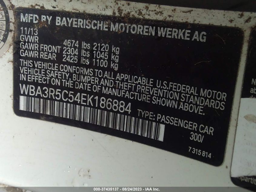 WBA3R5C54EK186884 2014 BMW 435I xDrive